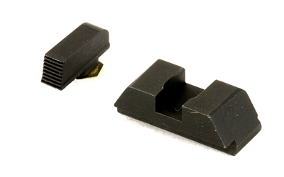 AmeriGlo, Defoor, Sight, Fits Glock 42 and 43, Black Serrated Front, Black Rear, Front/Rear