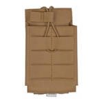 Grey Ghost Gear, Single 7.62 Mag Pouch, Fits 7.62NATO/308WIN AR Magazines, Laminate Nylon, Includes a Bungee Retention Strap to Allow for Silent Removal of your Magazine, Attaches to any MOLLE/PALS Style Webbing, Coyote Brown