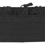 Grey Ghost Gear, Compact Triple Mag Panel 5.56, Mag Pouch, Fits AR-15 Magazines, Laminate Nylon, Includes a Bungee Retention Strap to Allow for Silent Removal of your Magazine, Attaches to any MOLLE/PALS Style Webbing with the Included MALICE Clips, Black