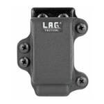 L.A.G. Tactical, Inc., Single Pistol Magazine Carrier, Fits Glock 43 and M&P Shield Magazines, Kydex, Black Finish