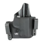 L.A.G. Tactical, Inc., Defender Series, OWB/IWB Holster, Fits S&W M&P Shield 9/40, Kydex, Right Hand, Black Finish