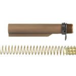 LBE Unlimited, AR15 Milspec Buffer Tube Kit, Buffer Tube, Recoil Spring, Castle Nut, Receiver End Plate, Recoil Buffer, Brown