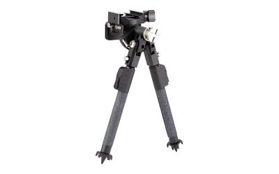 MDT, CKYE-Pod Gen2, Bipod, PRS Single Pull Short Legs, Height Adustable, Tension Adjsutment Knob, BTC Mount for ARCA Attach, Spiked Feet, Hard Coat Anodized Finish, Black, Aluminum Construction