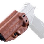 Mission First Tactical, Hybrid Holster, Inside Waistband Holster, Ambidextrous, Fits Sig P365 X-Macro, Kydex with Leather Shell, Includes 1.5" Belt Attachment, Brown