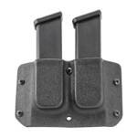 Mission First Tactical, Generic 9/40 Double Stack Double Mag Pouch, Fits Glock, S&W M&P, H&K, Beretta, and Most Double Stack Magazines, Adjustable Retention, Includes 1.5 Belt Clip, Ambidextrous, Black