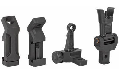 Midwest Industries, Combat Rifle Sight, 45 Degree Offset, Adjustable Front and Rear, Low Profile, Fully Ambidextrous, Flip-Up, Includes A2 Sight Tool, Black Finish