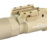 Surefire, X300 Turbo, Weaponlight, White LED, 650 Lumens, Fits Picatinny and Universal, 66,000 Candela, Lever Latch Attachment, For Pistols, Matte Finish, Tan