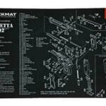 TekMat, Beretta 92 Pistol Mat, 11"x17", Black, Includes Small Microfiber TekTowel, Packed in Tube