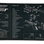 TekMat, Pistol Mat, Glock, 11"x17", Black, Includes Small Microfiber TekTowel, Packed in Tube