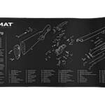 TekMat, Ultra Mat, Remington 870, Thermoplastic Surface Protects Gun From Scratching, 1/4" Thick, 15"x44", Tube Packaging, Black