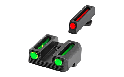 TRUGLO, Brite Site Fiber Optic Red Front 3 Dot Sight, Green Rear Sight, Fits Glock 42