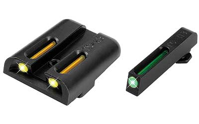 TRUGLO, Brite-Site Tritium/Fiber Optic Sight, Fits Glock 17/17L/19/22/23/24/26/27/33/34/35/38/39, Green and Yellow