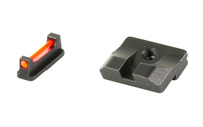 TRUGLO, Fiber Optic Pro, Sight Set, Fits Glock, Low, Black Rear Sight and Red Front