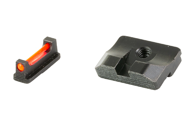 TRUGLO, Fiber Optic Pro, Sight Set, Fits Glock, High, Black Rear Sight and Red Front