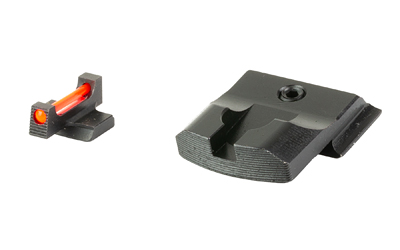 TRUGLO, Fiber Optic Pro, Sight Set, For S&W M&P, Black Rear Sight and Red Front