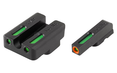 TRUGLO, Brite-Site TFX Pro, Sight, Fits CZ 75 Series, Tritium/Fiber-Optic, Day/Night Sight, 24/7 Brightness, Orange Ring on Front Sight