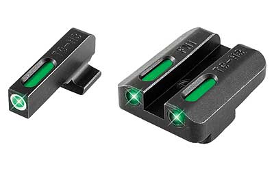 TRUGLO, TFX Sight, Day/Night Sight Set For FN FNX, Front Sight Color Green W/ White Focus Lock Ring, Rear Sight Color Green, Green Tritium