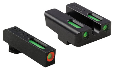 TRUGLO, Brite-Site TFX Pro, Sight, Fits Glock 17,17L,19,22,23,24,26,27,33,34,35,38,39, Tritium/Fiber-Optic, Day/Night Sight, 24/7 Brightness, Orange Ring on Front Sight