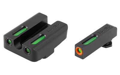 TRUGLO, Brite-Site, TFX Pro, Sight, Fits Glock 20,21,29,30,31,32, Tritium/Fiber-Optic, Day/Night Sight, 24/7 Brightness, Orange Ring on Front Sight