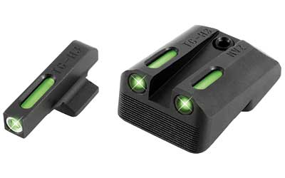 TRUGLO, Brite-Site TFX, Sight, Fits 1911 Officer 3", Tritium/Fiber-Optic, Day/Night Sight, 24/7Brightness