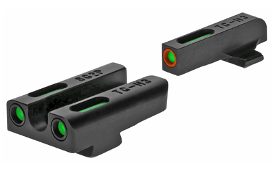 TRUGLO, TFX Pro Brite Site Day/Night Sight Set For Sig P365, Front Sight Color Green W/ Orange Focus Lock Ring, Rear Sight Green, Glows In The Dark No Batteries Or Light Exposure Required
