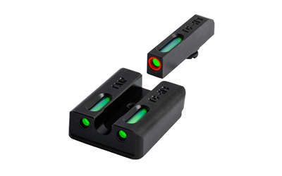 TRUGLO, TFX Pro, Sight Set, Fits Taurus Millenium/Slim, Tritium/Fiber-Optic, Day/Night Sight, 24/7 Brightness, Orange Ring on Front Sight