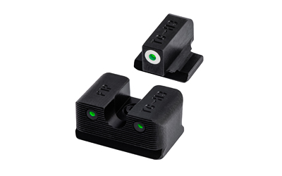 TRUGLO, Tritium Pro, Sight Set, Fits FNX 9, Green Tritium, White Ring on Front Sight