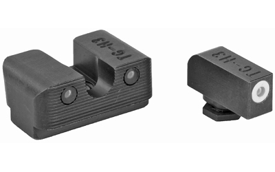 TRUGLO, Tritium Pro Sight, Fits Glock 17,17L,19,22,23,24,26,27,33,34,35,38,39, Large White Focus-Lock Ring on Front Sight & U-Notch Rear Sight, White Dots in Light & Green Dots at Night