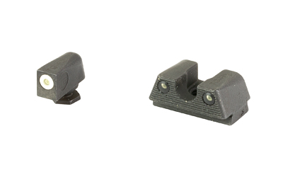 TRUGLO, Tritium X, Sight Set, Fits Glock 42 and 43, Green Tritium, White Ring on Front Sight