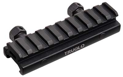 TRUGLO, Picatinny Style Riser Mount, Raises Mounting Surface by 1/2", approximately 4" in length, Black