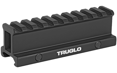 TRUGLO, RISER MOUNT PICATINNY, Riser, Black, Picatinny Style Riser Mount, Raises Mounting Surface by 1"