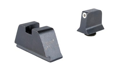 Trijicon, Suppressor/Optic Height, Night Sights, White Front with Metal Rear & Green Lamps, Fits Glock 17,19,22,23,24,26,27,31,32,33,34,35,39