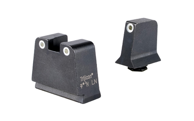 Trijicon, Suppressor/Optic Height, Night Sights, White Front with White Rear & Green Lamps, Fits Glock 42,43,43X,48