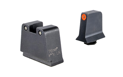 Trijicon, Suppressor/Optic Height, Night Sights, Orange Front with Black Rear & Green Lamps, Fits Glock 42,43,43X,48