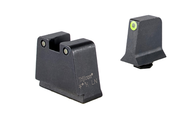 Trijicon, Suppressor/Optic Height, Night Sights, Yellow Front with Black Rear & Green Lamps, Fits Glock 42,43,43X,48