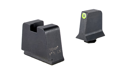 Trijicon, Suppressor/Optic Height, Night Sights, Yellow Front with Metal Rear & Green Lamps, Fits Glock 42,43,43X,48