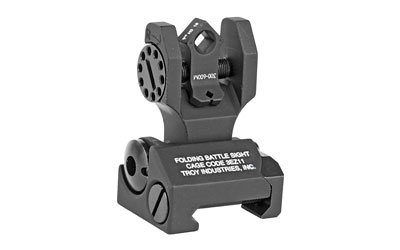 TROY Industries, BattleSight, Rear Folding Sight, Di-Optic Aperture, Tritium, Picatinny, Black Finish
