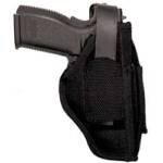 Uncle Mike's, Sidekick Hip Holster, Size 15, Fits Large Auto with 4.5" Barrel, with Magazine Pouch, Ambidextrous, Black