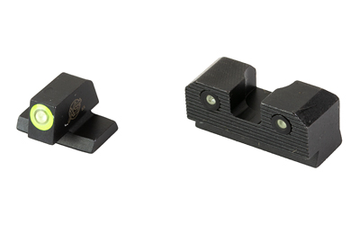 XS Sights, R3D 2.0, Tritium Night Sight, Fits Canik TP9SF, Green Front Outline, Green Tritium Front/Rear