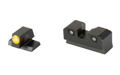 XS Sights, R3D 2.0, Tritium Night Sight, Fits Canik TP9SF, Orange Front Outline, Green Tritium Front/Rear