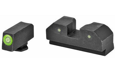 XS Sights, R3D Night Sights, Green Front Dot, Fits Glock 20,21,29,30,30S,37,41, Steel/Blued