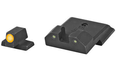 XS Sights, R3D Night Sights, Orange Front Dot, Fits M&P & M2.0 Shield, Steel/Blued